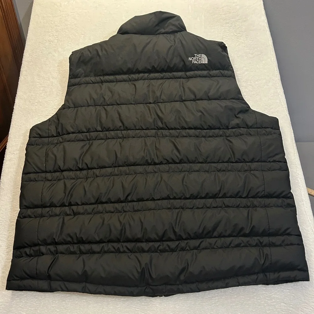 The North Face 550 Down Puffer Vest Ripstop Insulated Mens XXL Black Full Zip